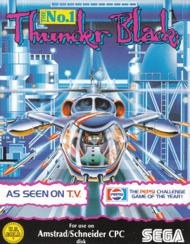 Thunder Blade box art for Amstrad CPC